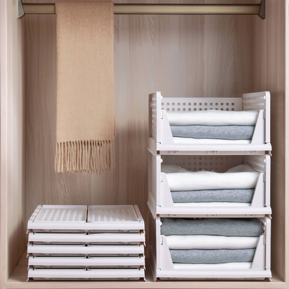 Living and Home 8 Piece Stackable Wardrobe Storage Organiser Image 2