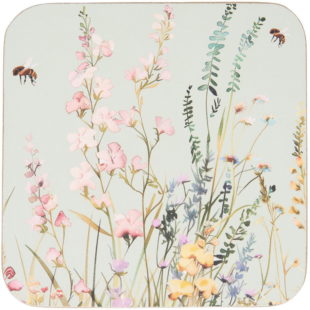 Set of 6 Floral Bees Coasters Image 6