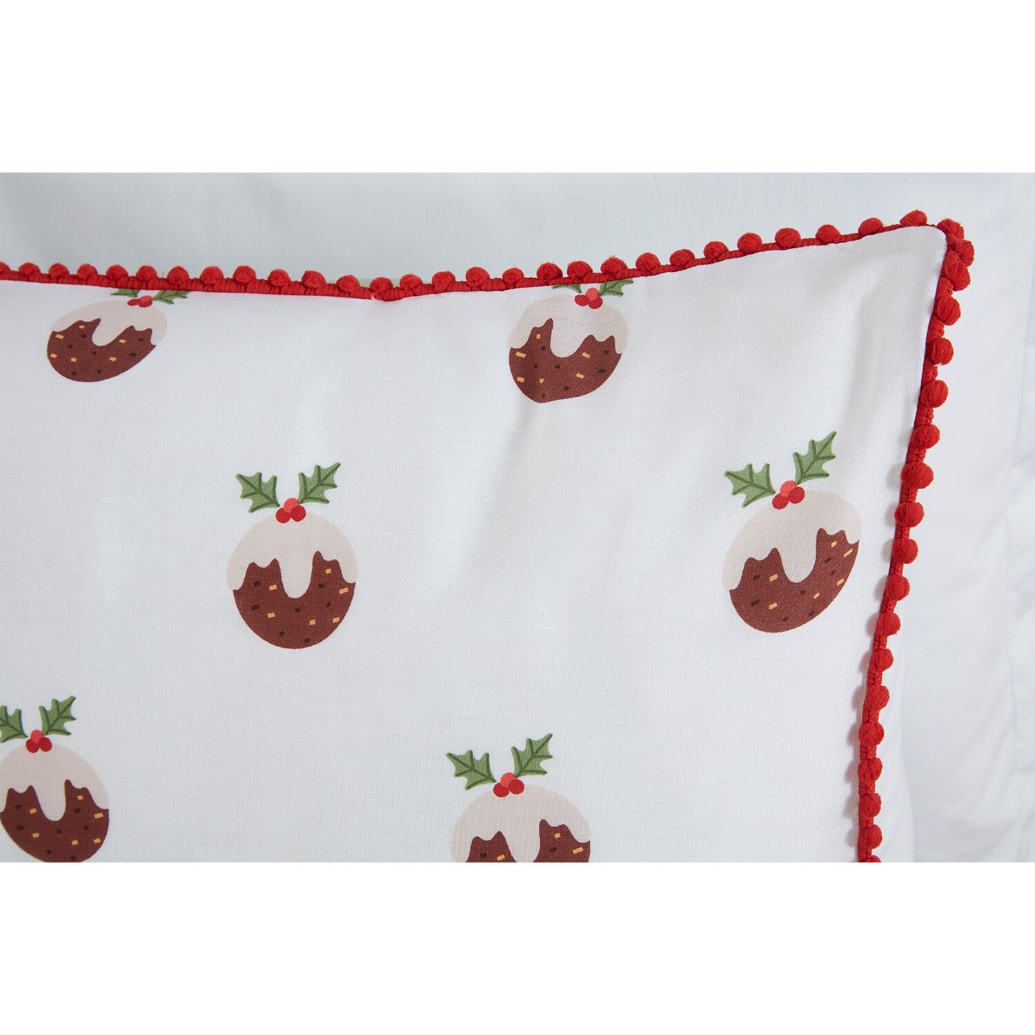 Christmas Pudding Duvet Cover and Pillowcase Set - Double Image 3