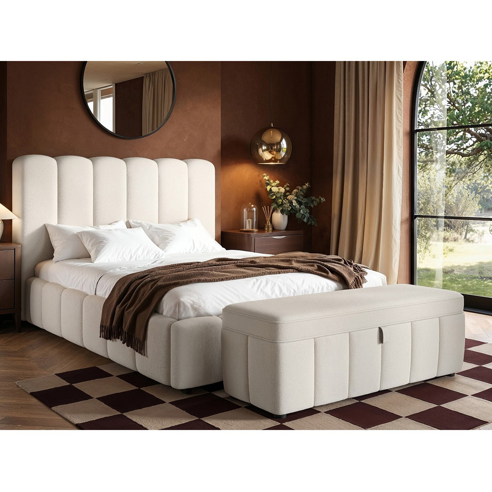 SOLACE+CO Emilie Cream Boucle Blanket Box Image 4