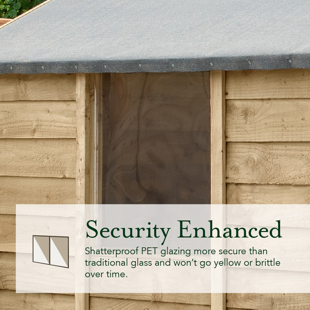 Forest Garden 4LIFE 10 x 10ft Double Door 4 Windows Apex Shed Image 5