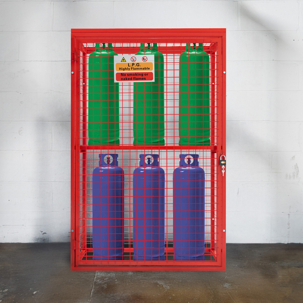 MonsterShop Red Gas Bottle Collapsible Mesh Cage 181 x 116cm Image 2