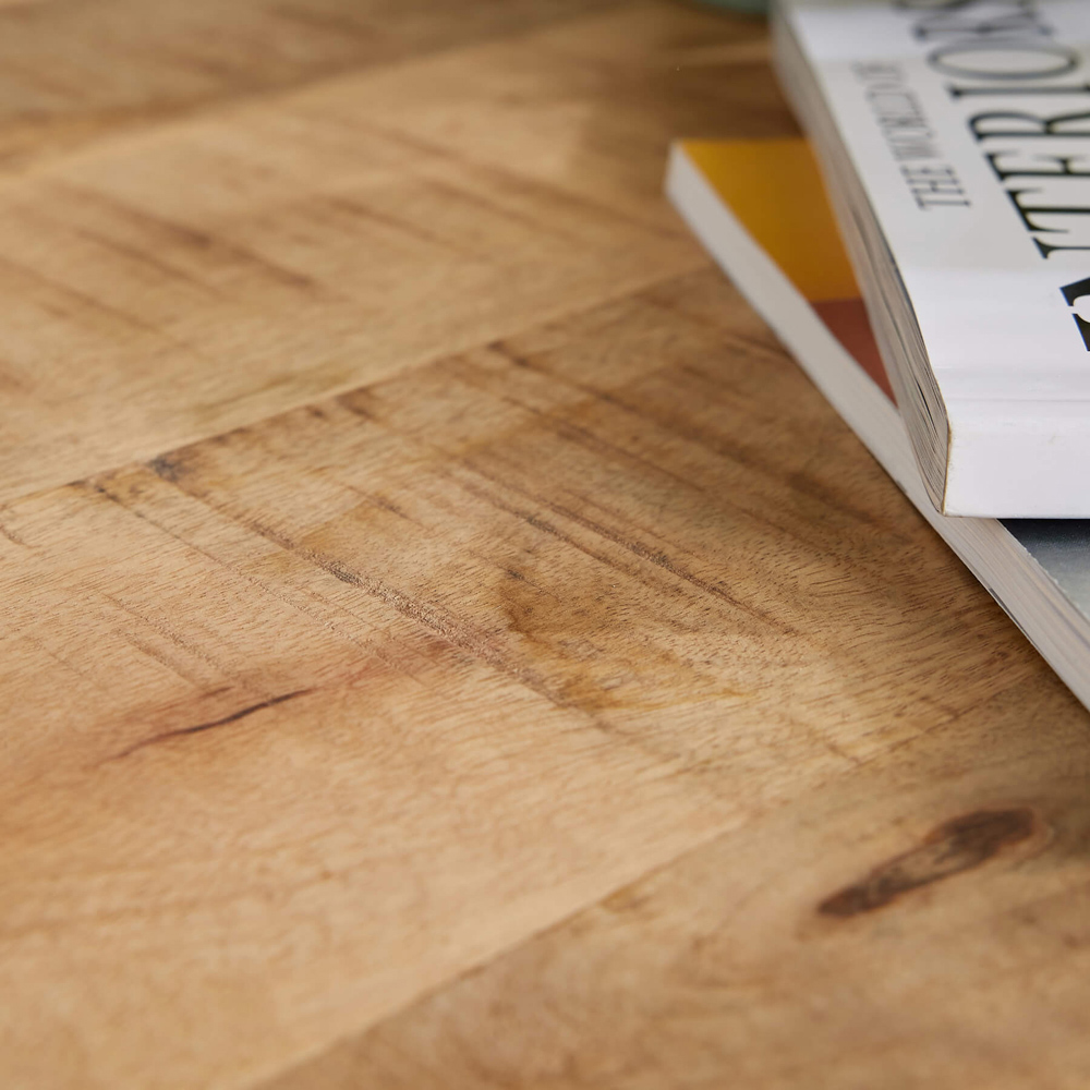 Home Source Modesto Mango Wood Round Coffee Table Image 5