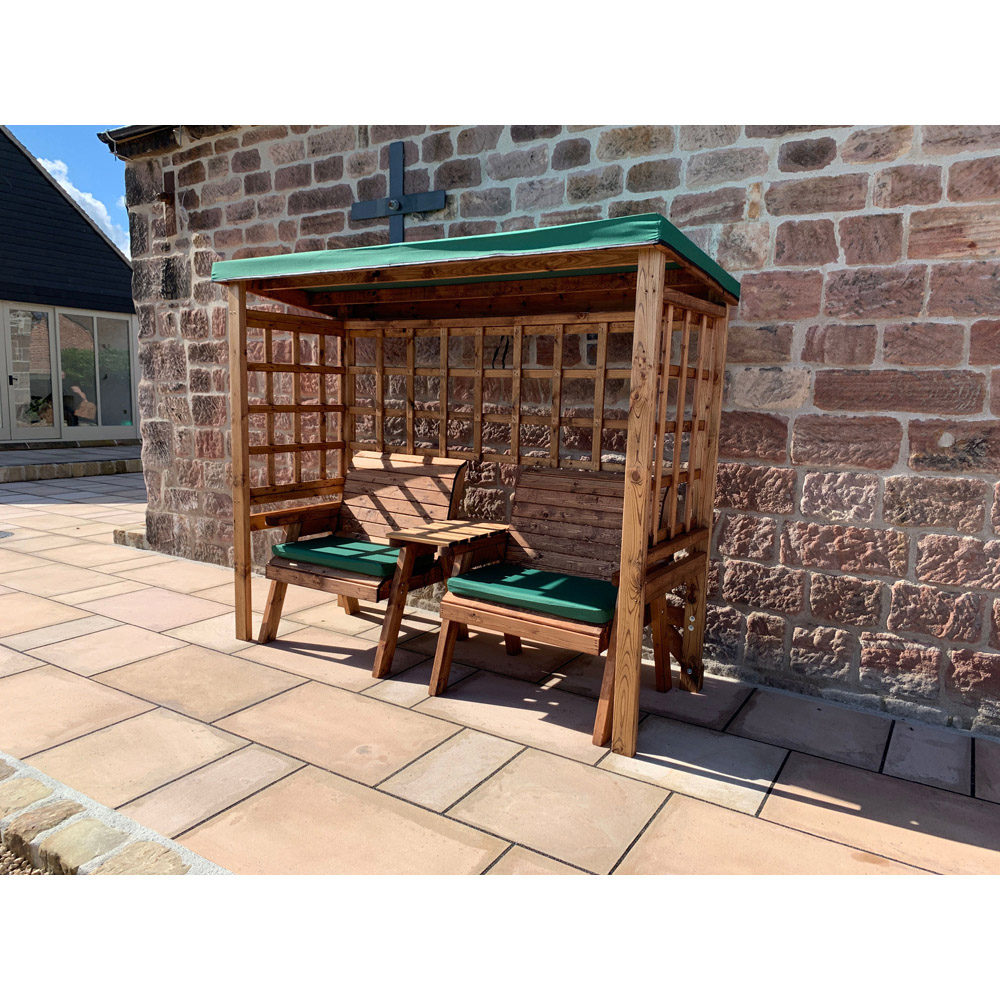 Charles Taylor Henley 2 Seater Arbour with Green Roof Cover Image 6