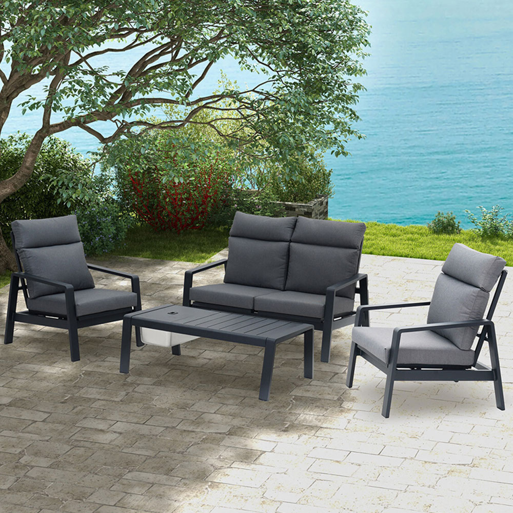 Marseille Lounge Dining Set - Grey Image 4