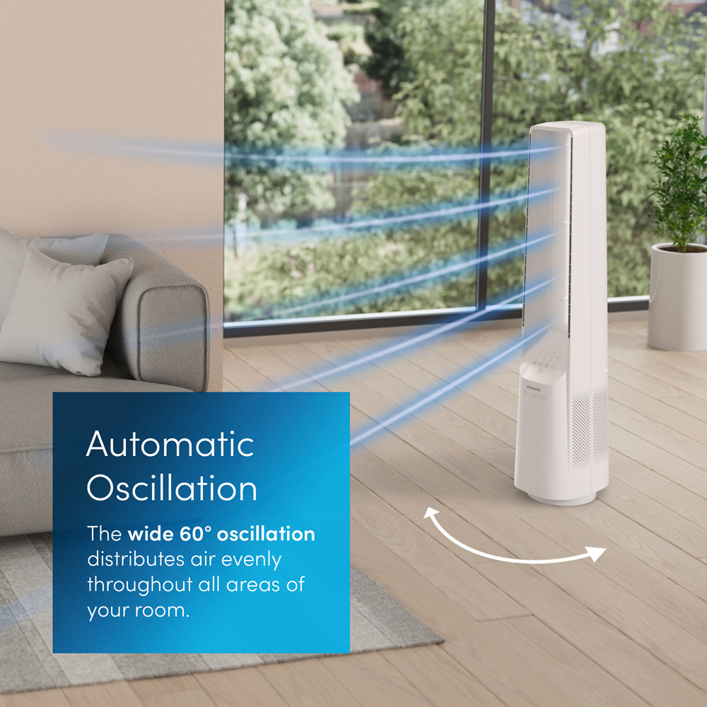 Emperial 40 inch Bladeless Tower Fan with Remote Control Image 7