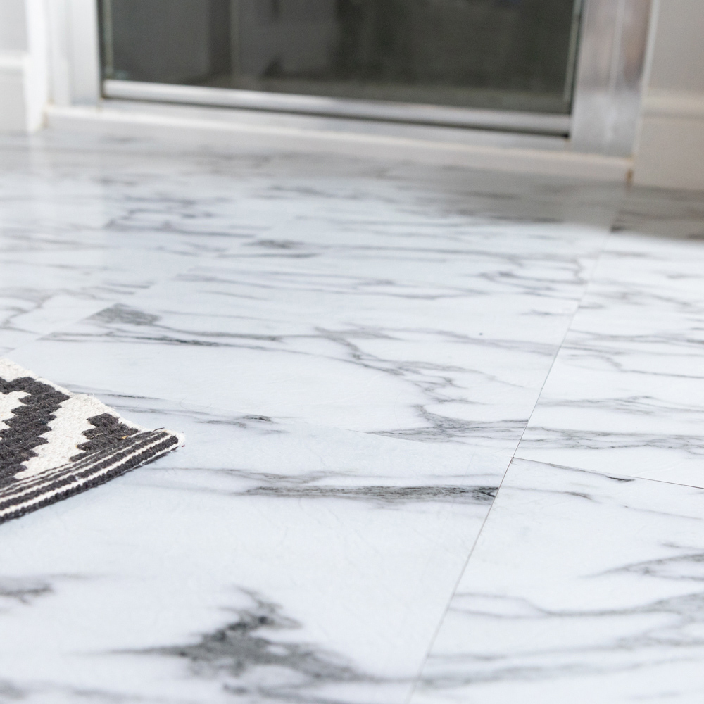 d-c-fix Marble Grey Sticky Back Vinyl Floor Tile 33 Pack Image 4