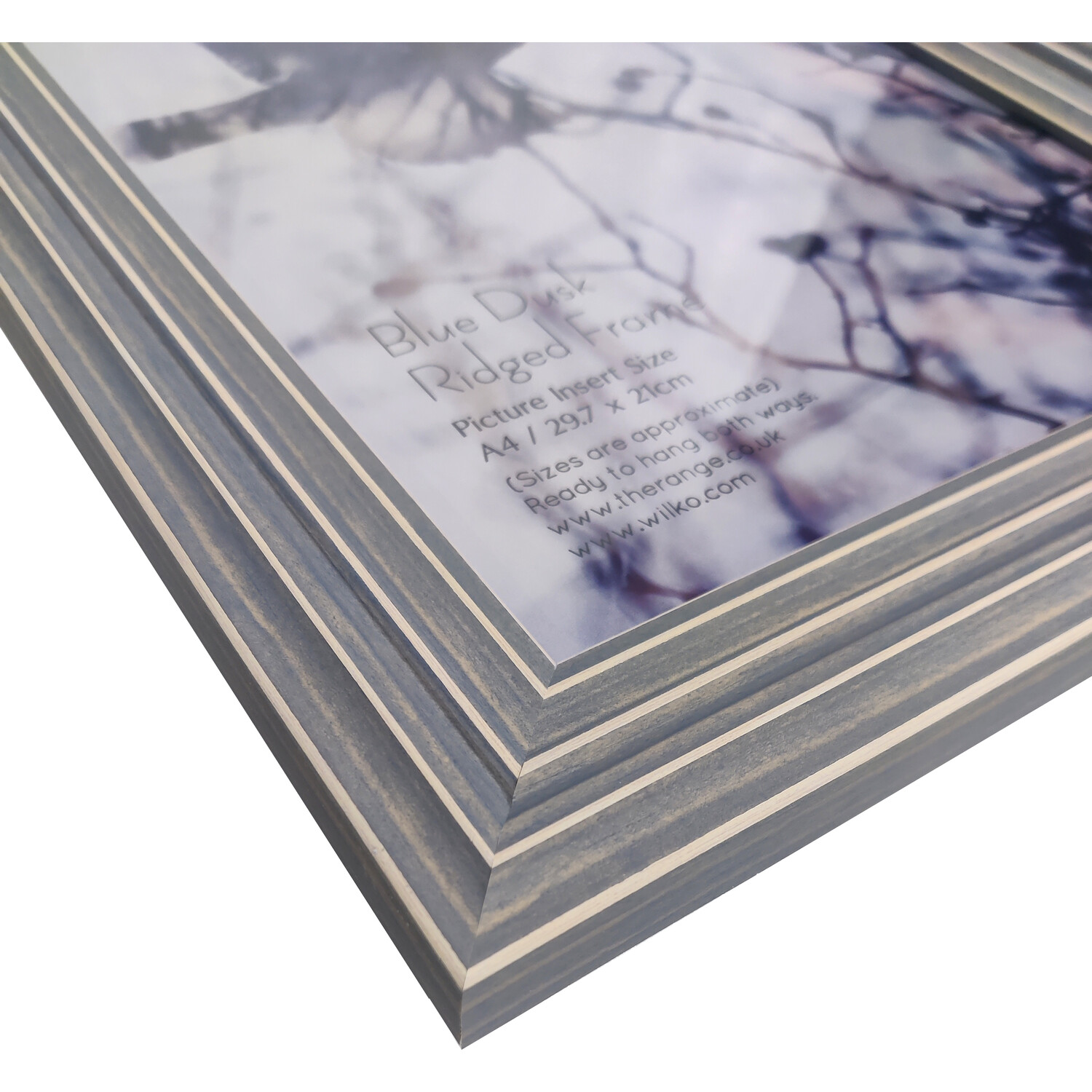 Blue Dusk Ridged Frame - Blue / A4 Image 3