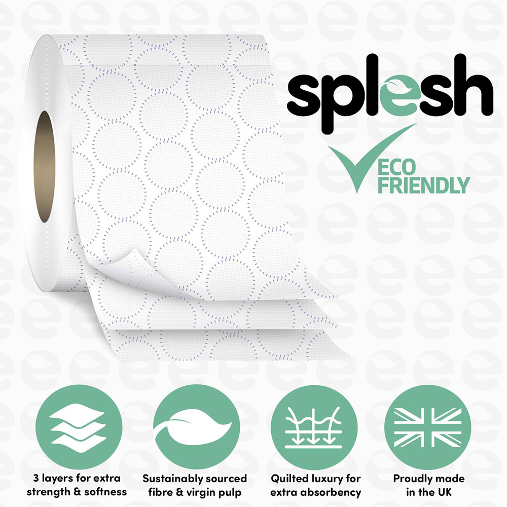 Splesh Quilted Lavender Soft Toilet Tissue 60 Rolls 3 Ply Image 5