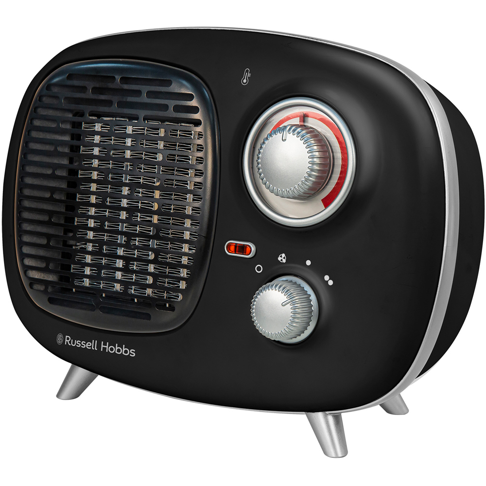 Russell Hobbs RHRETPTC2001B Retro Black Ceramic Heater 1500W Image 1