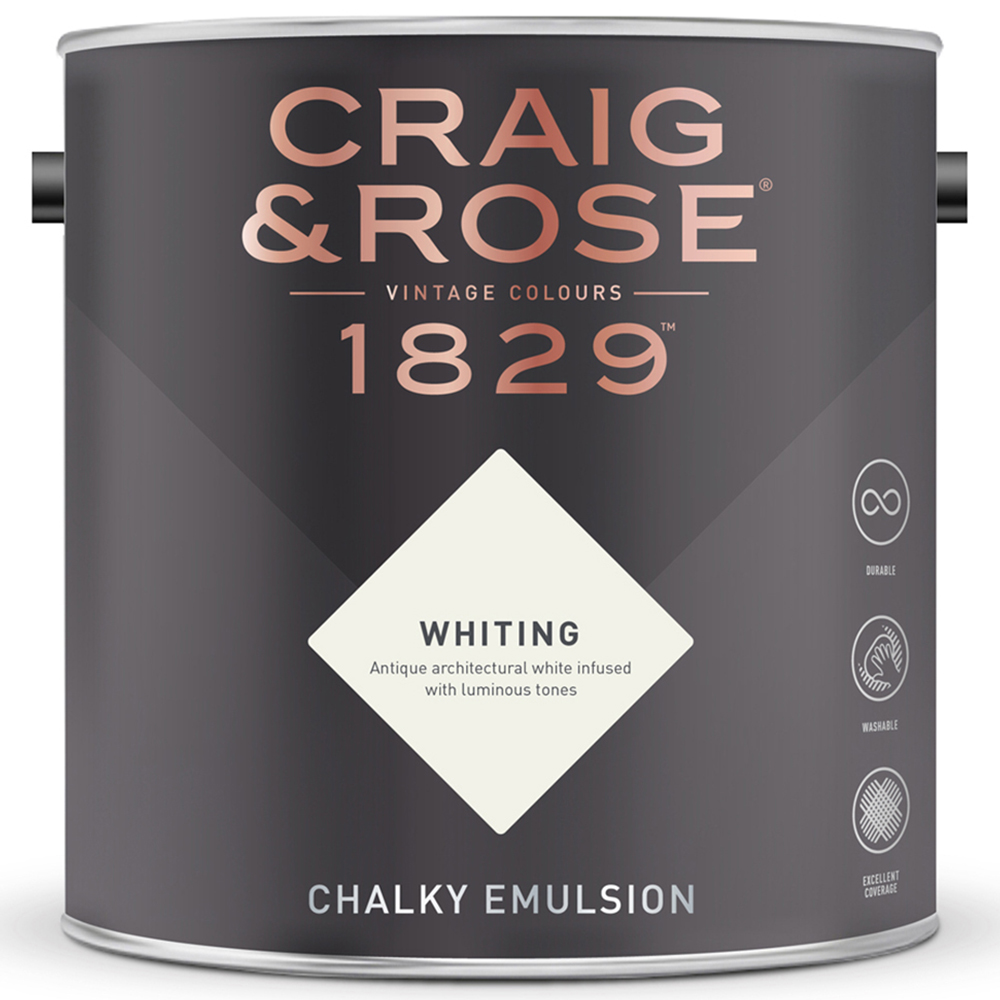 Craig & Rose Walls and Ceilings Whiting Chalky Emulsion Paint 5L Image 2