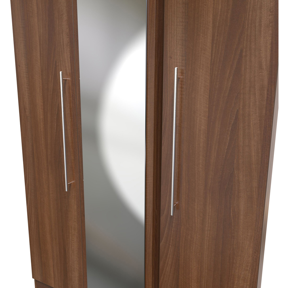 Crowndale Sherwood 3 Door Noche Walnut Wardrobe Image 7