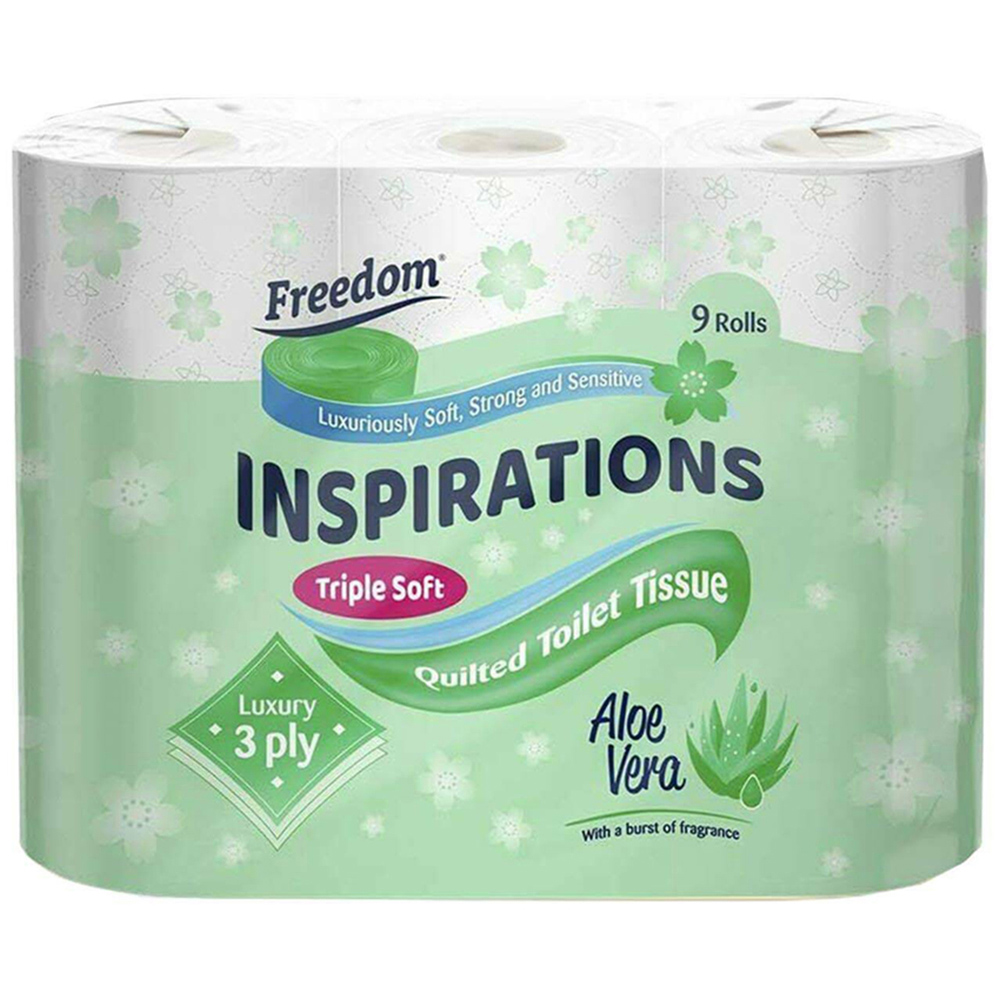 Freedom Inspirations Quilted Aloe Vera Toilet Paper 45 Rolls 3 Ply Image 4