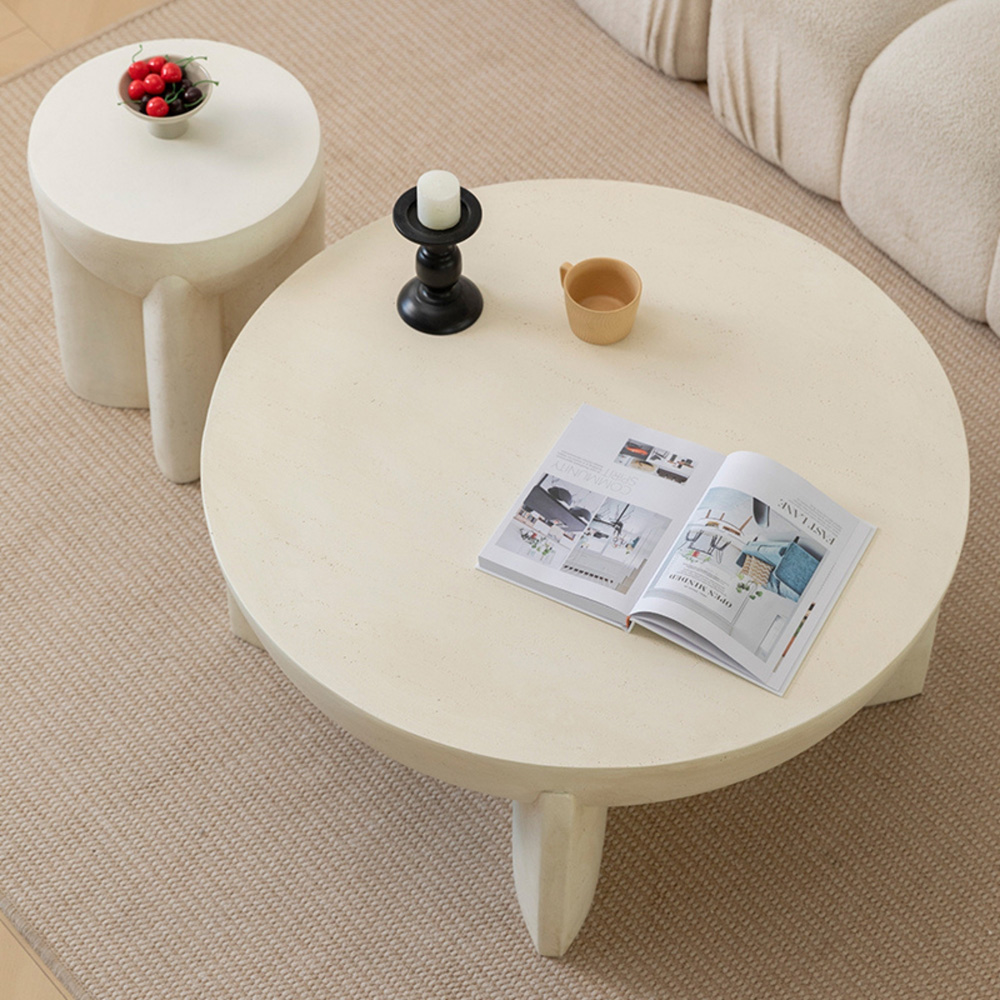 Desser Naples Concrete Effect Round Coffee Table Image 6