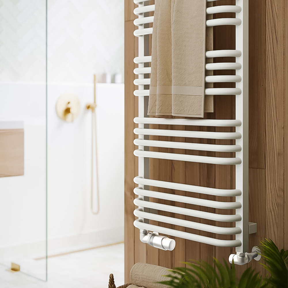 Terma Alex White Heated Towel Rail 1580 x 500mm Image 7