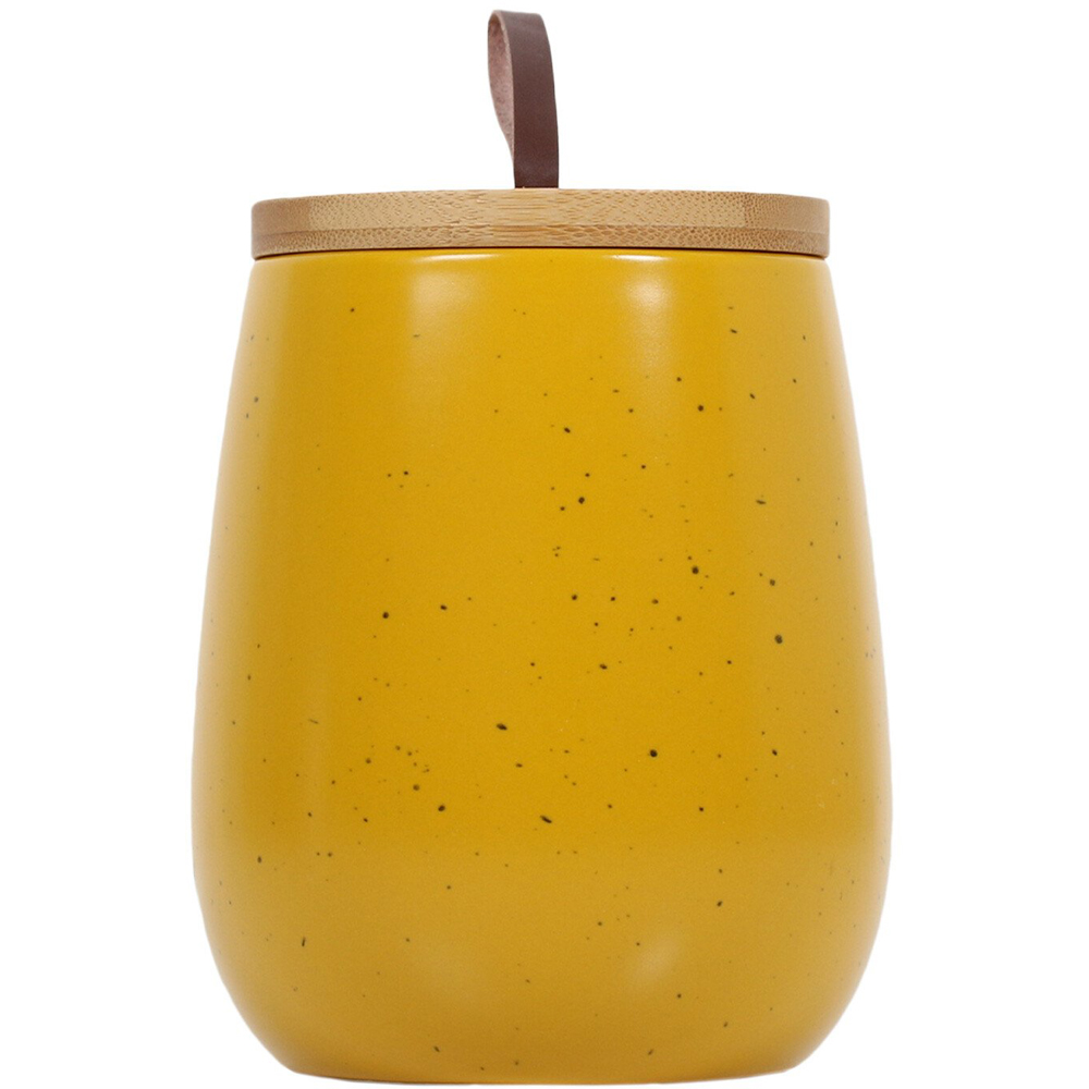 Stone Speckled Egg Canister  - Mustard Image
