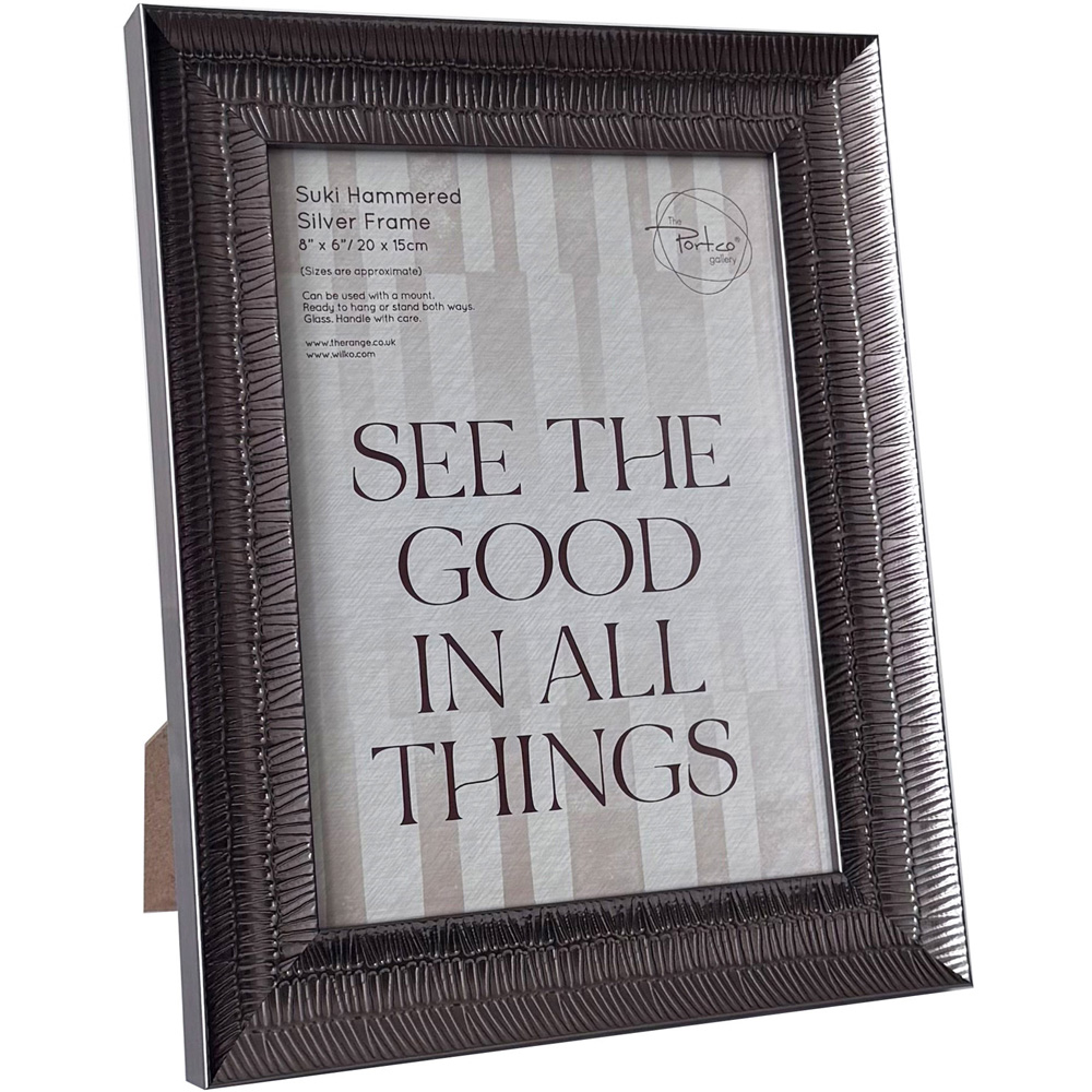 Suki Hammered Photo Frame Silver 6 x 8 inch Image 2