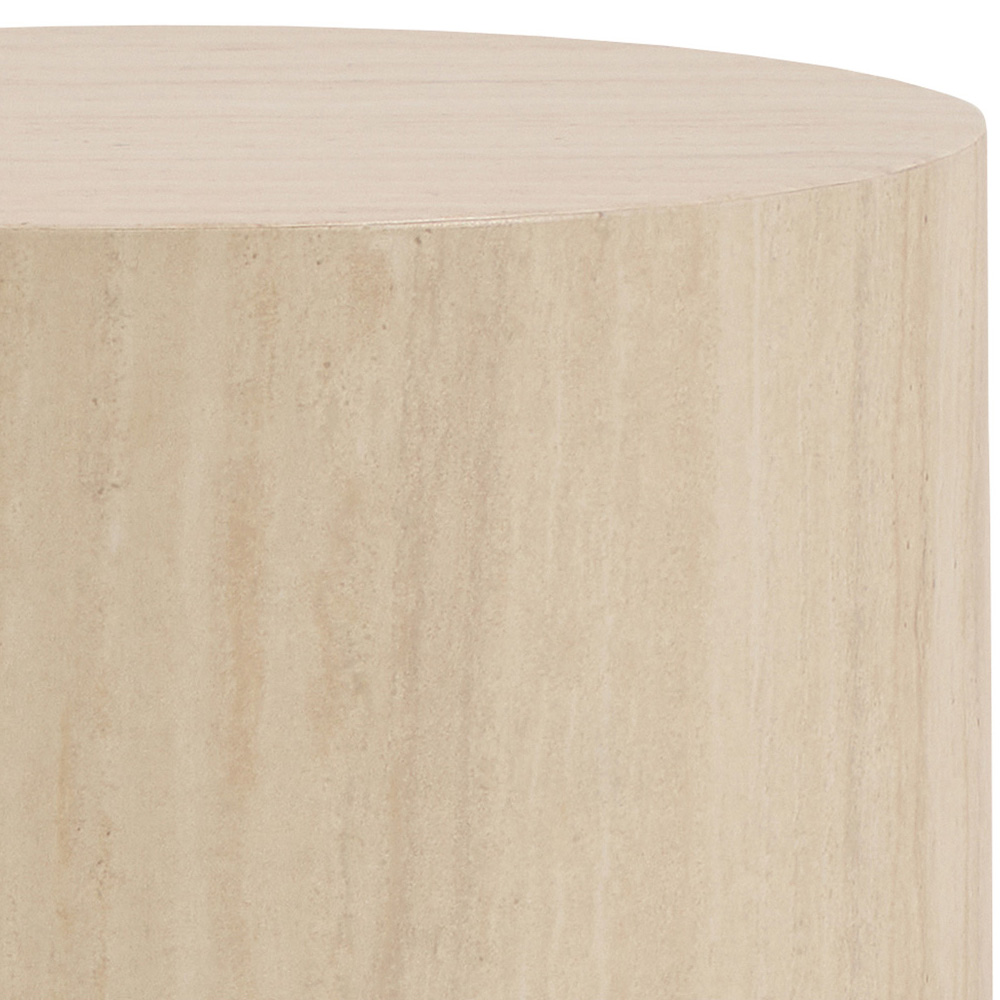 Florence Dice Travertine Rough Paper Effect Round Pedestal Set of 2 Image 4