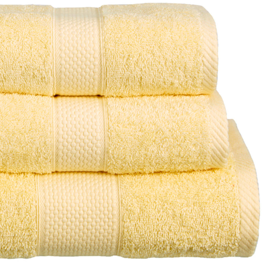 Imperial Ringspun Combed Cotton Lemon Turkish Hand Towel 2 Pack Image 2