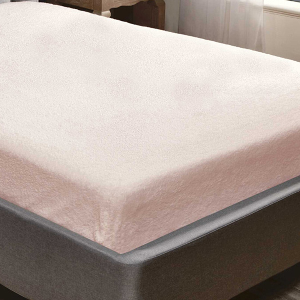 Rapport Home Teddy Double Pink Fitted Bed Sheet Image 4