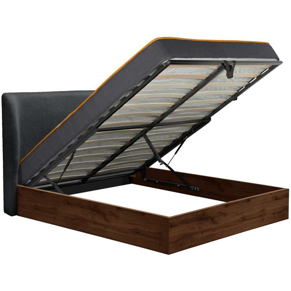 Birlea Halfden King Size Ottoman Bed with Boucle Winged Headboard Image 6