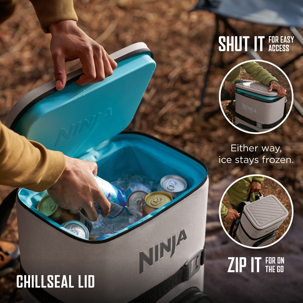 Ninja FrostVault Go Cream Leakproof Soft Cooler Backpack with Ice Packs 17L Image 5
