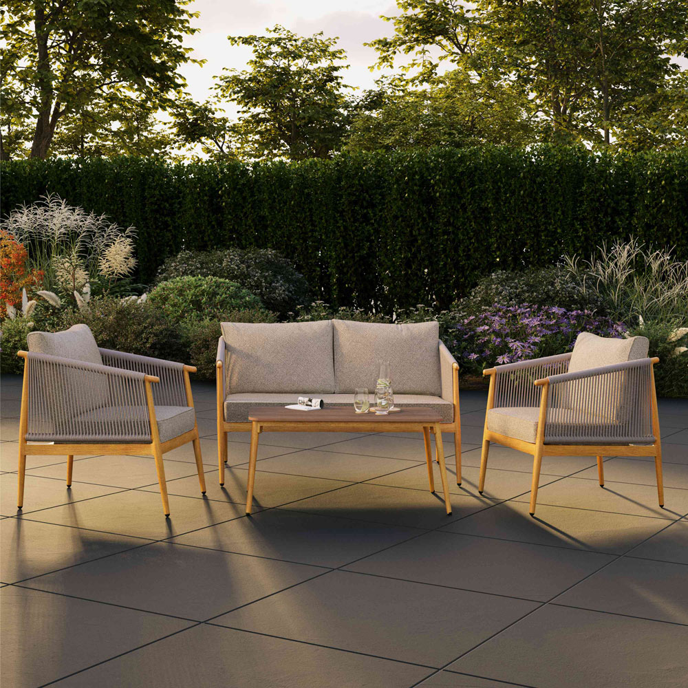 Charles Bentley Almada 4 Seater Rope Weave Garden Lounge Set Image 6