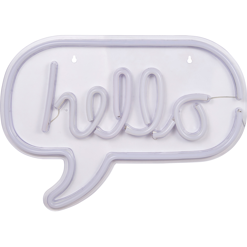 Glow Hello Bubble Light Pink Neon LED Wall Light Image 2