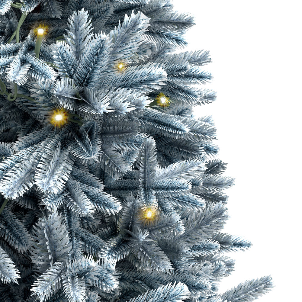 Charles Bentley Luxury Pre-Lit Faux Hinged Snowy Christmas Tree 7ft Image 3