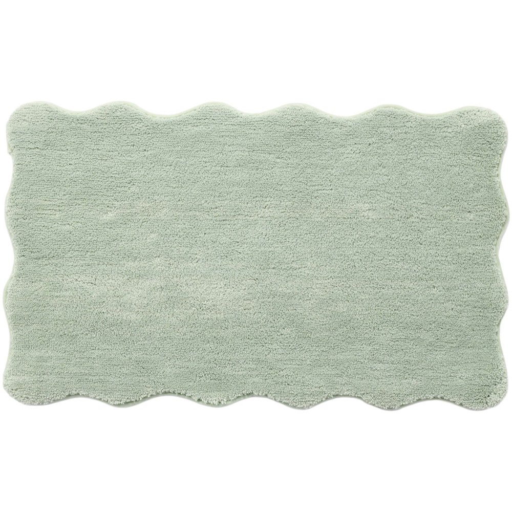 Scallop Bath Mat Sage Image 5