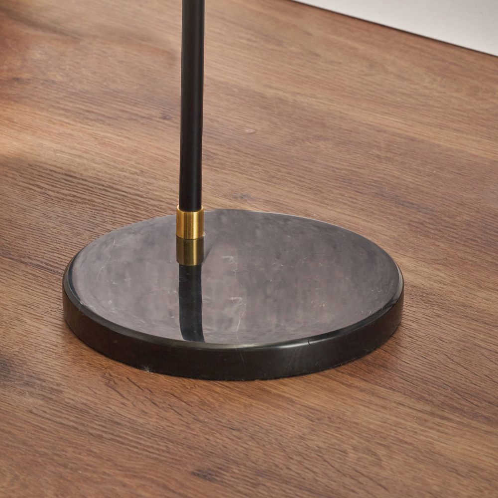 Pacific Lifestyle Theia Black and Brushed Brass Floor Lamp Image 4