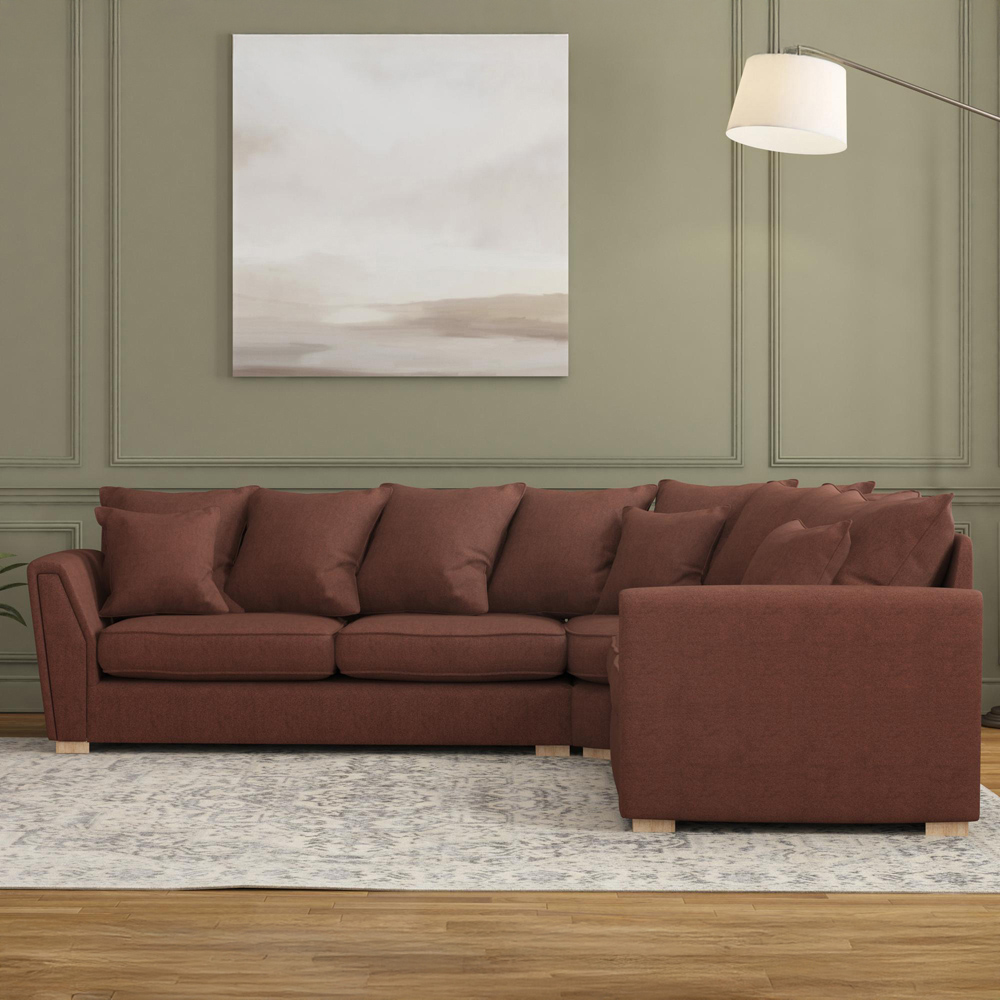 Wendleberry 4 Seater Venice Brick Scatter Back Corner Sofa Image 5