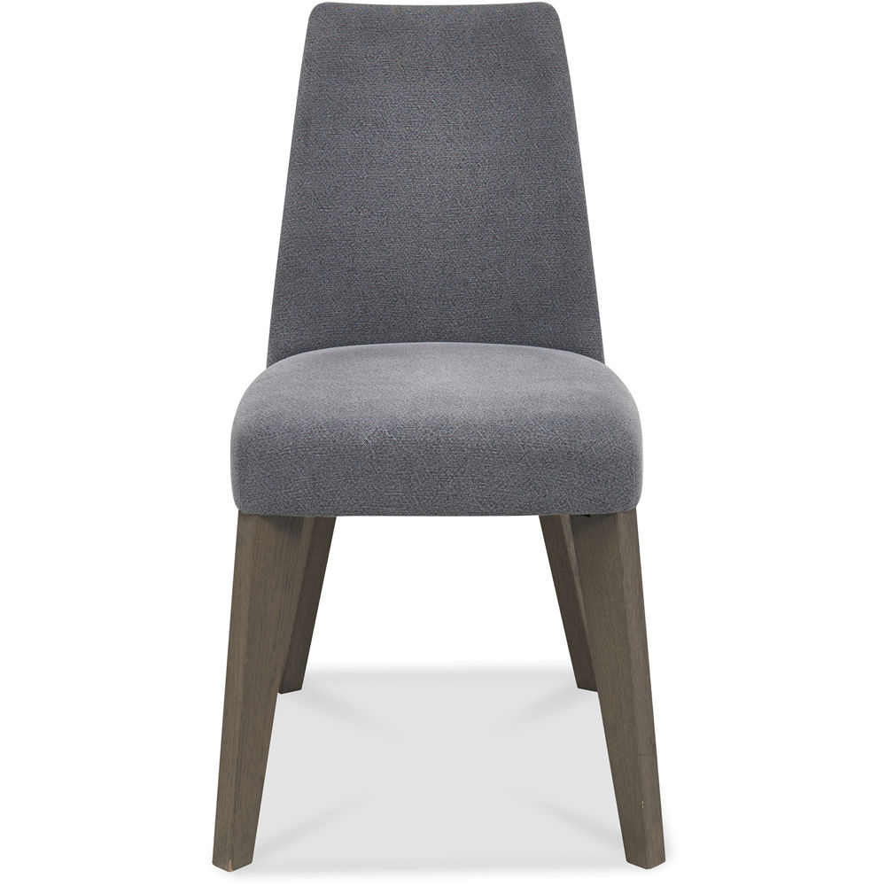 Bentley Designs Cadell Set of 2 Smoke Grey Aged Oak Upholstered Chair Image 3