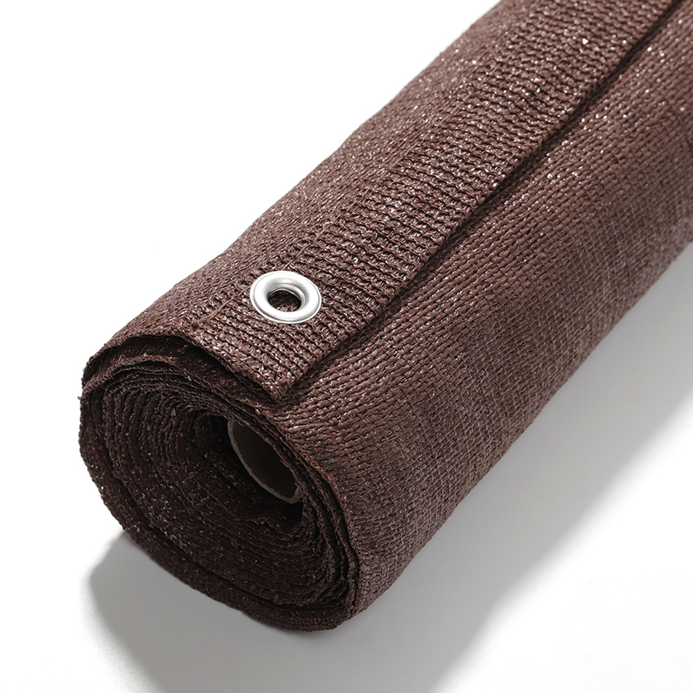 Living and Home 50 x 1m Brown Shade Fabric Privacy Screen with Gromets Image 3