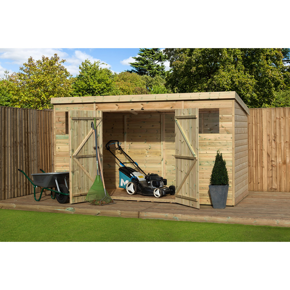 Empire Sheds 5000 14 x 6ft Double Door Tongue and Groove Pent Garden Shed Image 2
