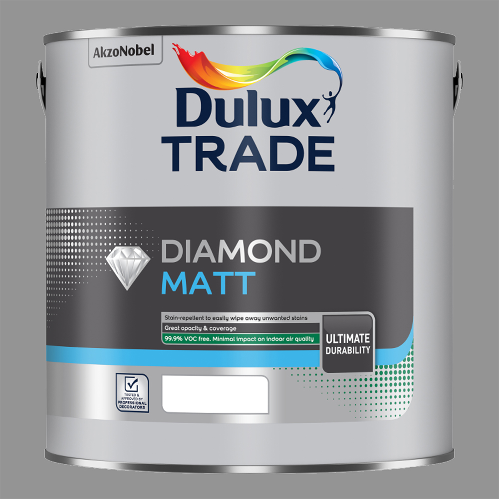 Dulux Trade Deep Fossil Walls and Ceilings Diamond Matt Paint 2.5L Image 2
