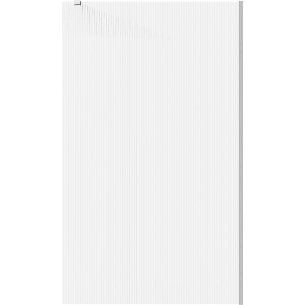 Bathstore Nero Fluted Glass Wetroom Shower Panel with Chrome Profile and Front Arm 1000mm Image 4