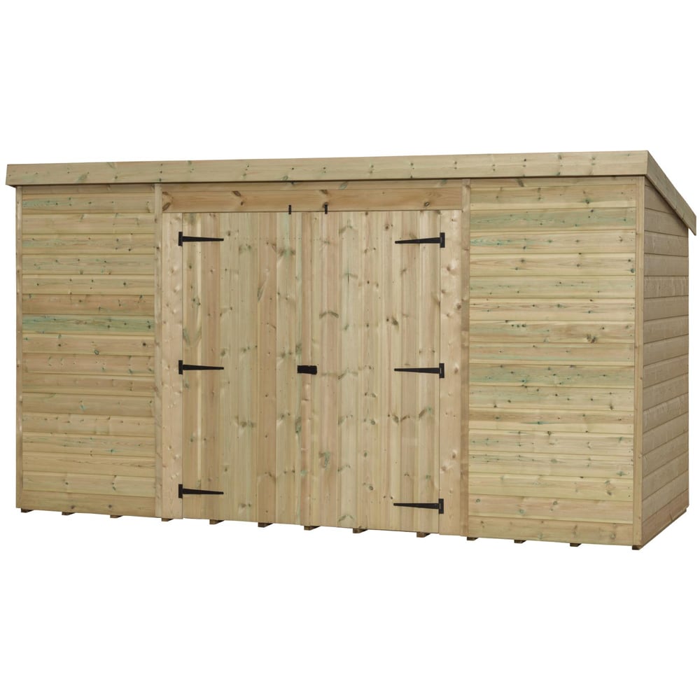 Empire Sheds 5000 10 x 6ft Double Door Tongue and Groove Pent Garden Shed Image 1