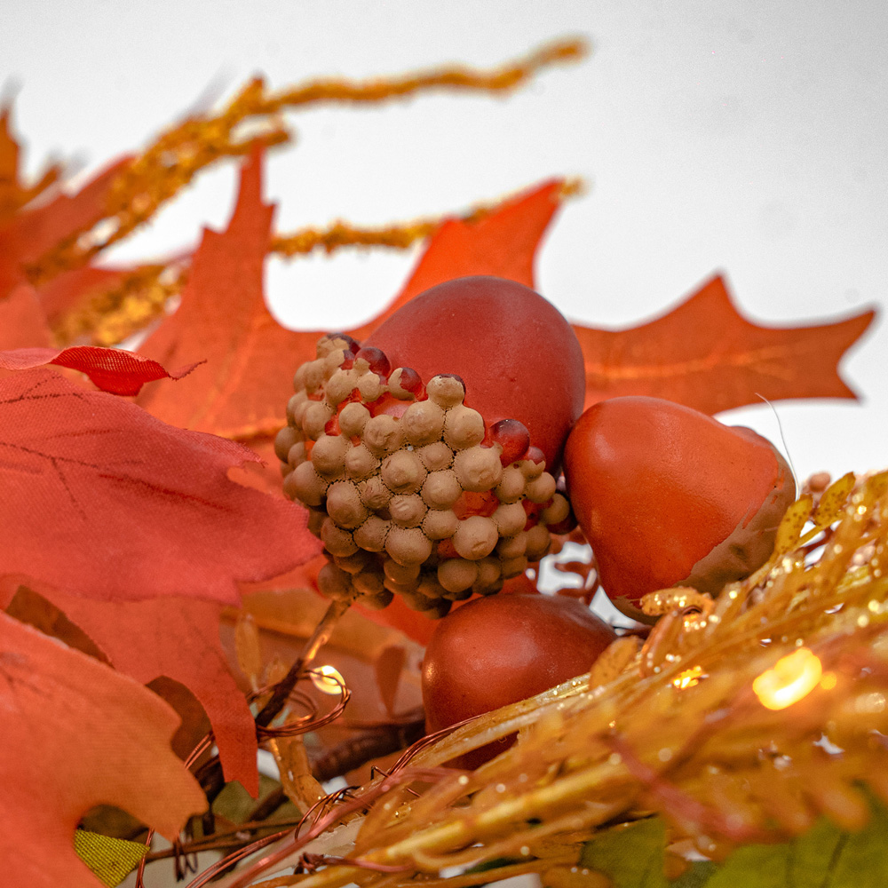 Norfolk Autumn Forest 150 Warm White LED Christmas Garland with Berries 183cm Image 7