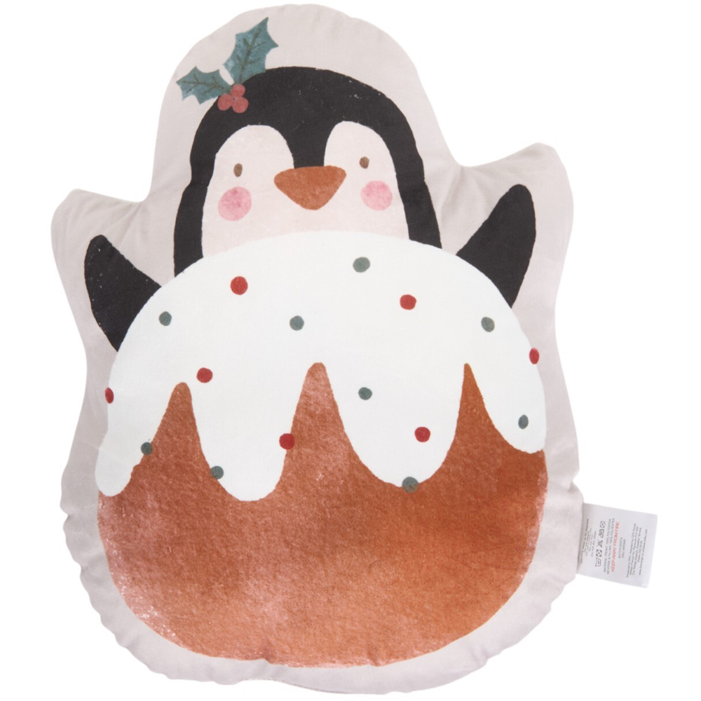 Cute Penguin Shaped Cushion - Multicolour Image 1