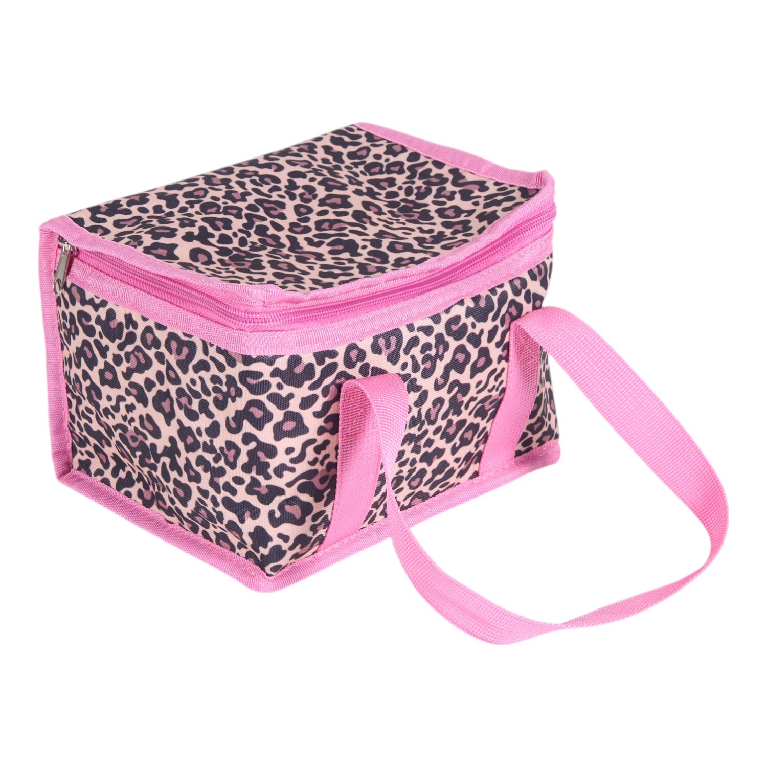 Leopard Insulated Lunch Bag Pink Image 5