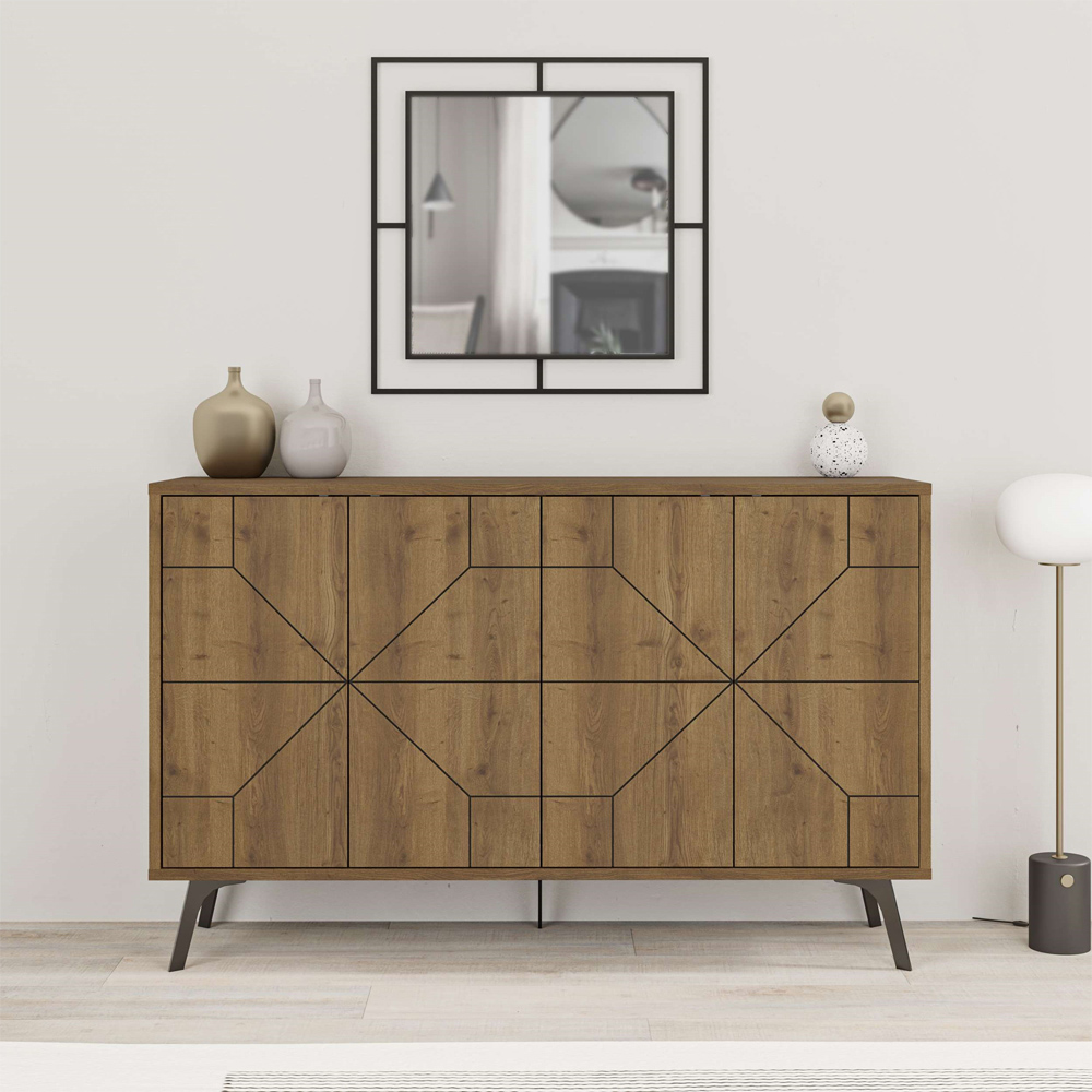 Decortie Dune Dark Oak Effect Console Sideboard Image 6