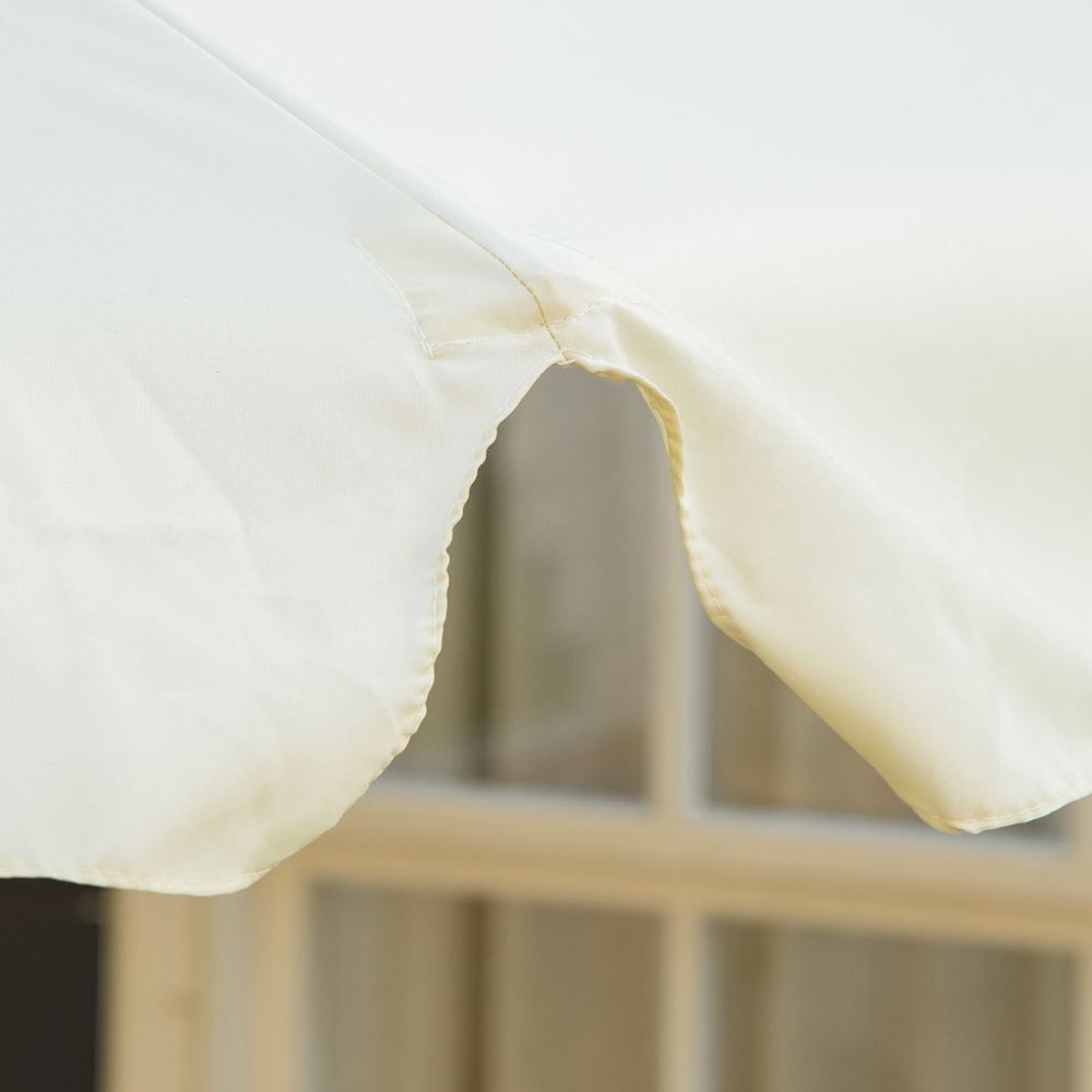 Outsunny Beige Detachable Pole Rope Pully Parasol 3.3m Image 3