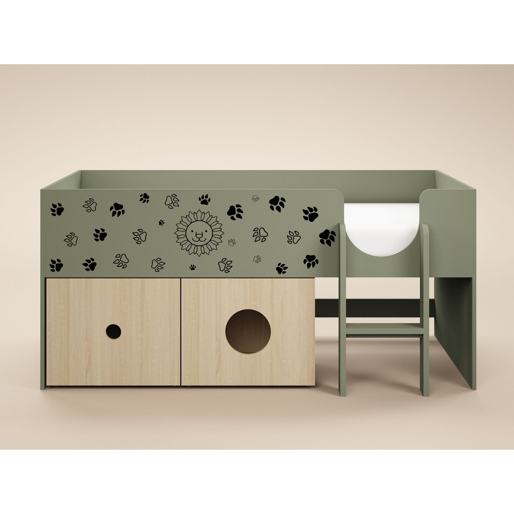 Flair Zaiden Single Green Mid Sleeper Bed with Toy Box Image 3