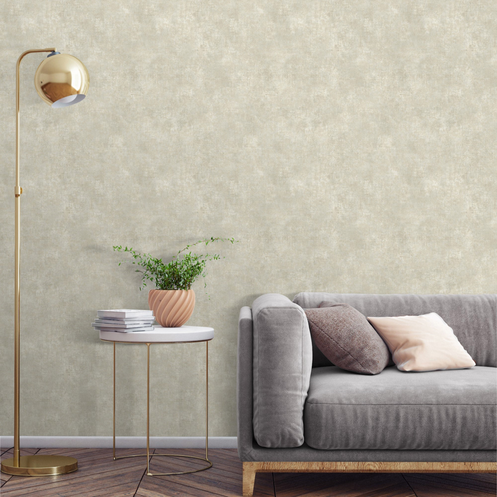 Grandeco Capri Distressed Italian Plaster Gold Wallpaper Image 2