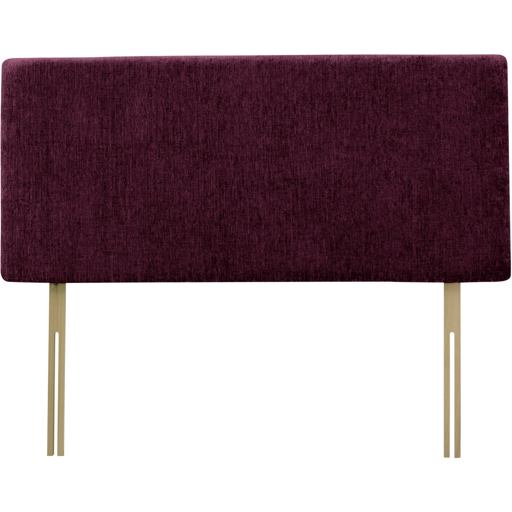 Bedmaster Valencia Single Aubergine Chenille Plain Headboard Image 2