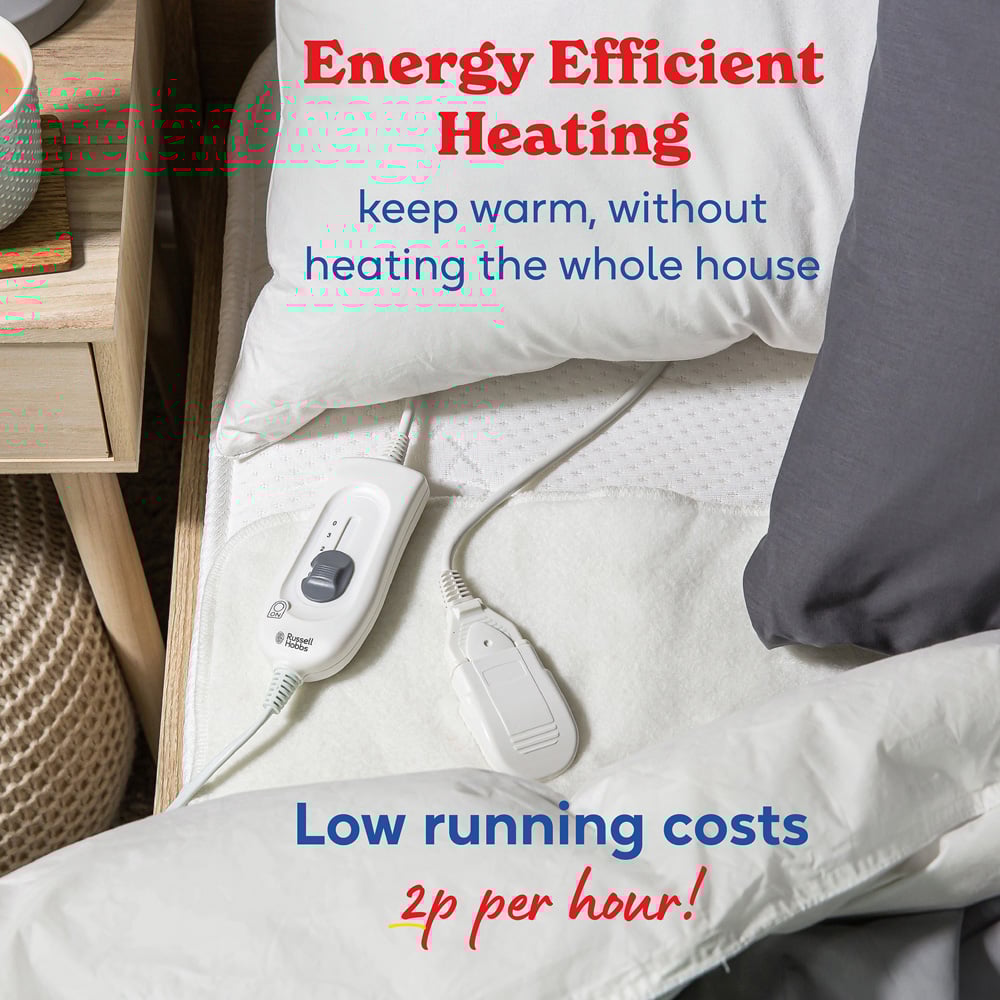 Russell Hobbs Single Electric Underblanket with 3 Heat Settings Image 7