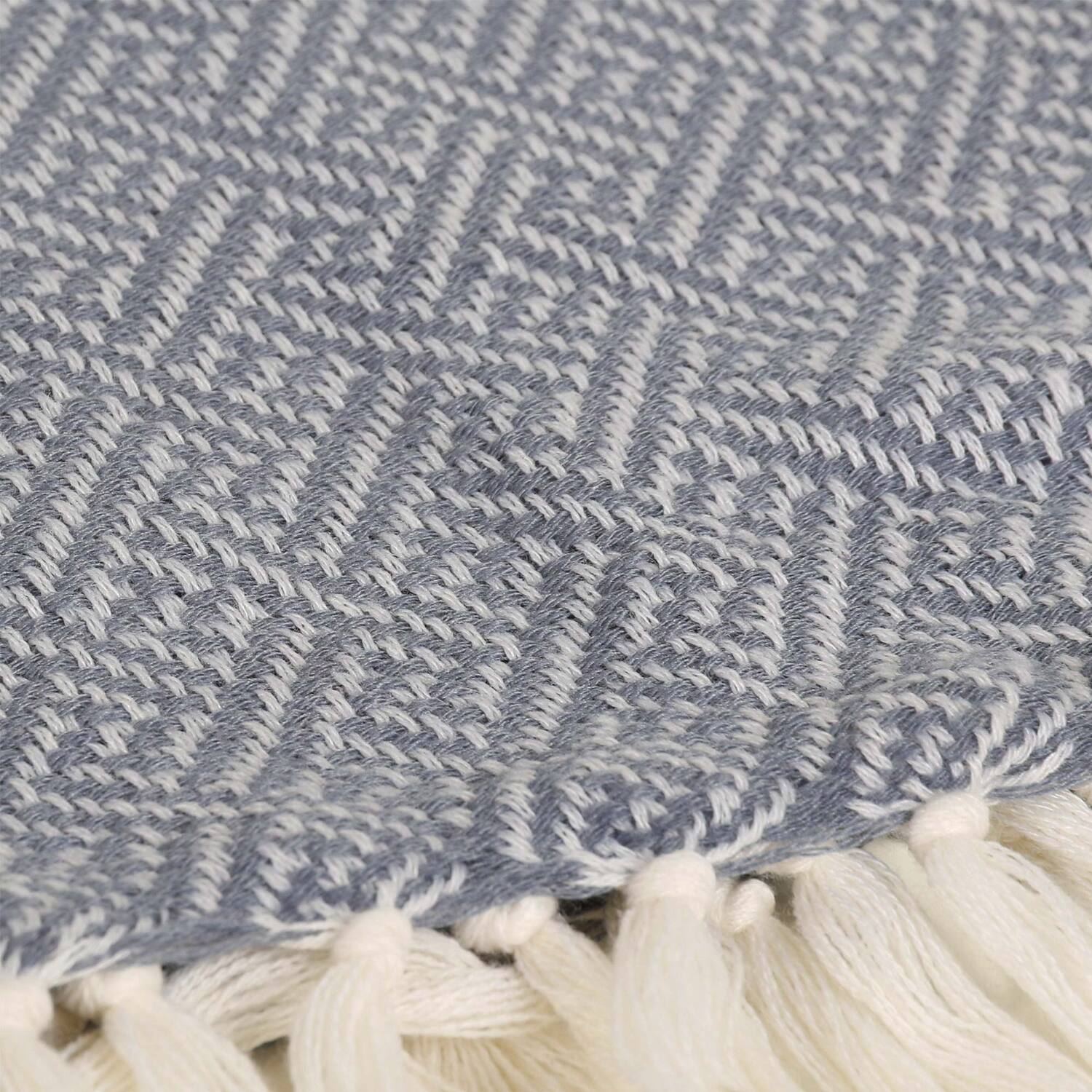 Divante Santana Geo Throw Blue 127x152cm - Blue Image 4