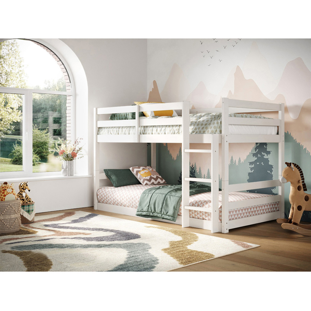 Flair Shasha White Low Wooden Bunk Bed Image 5