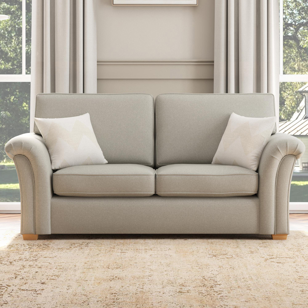 Castleacre 3 Seater Venice Mink Fixed Back Sofa Image 5